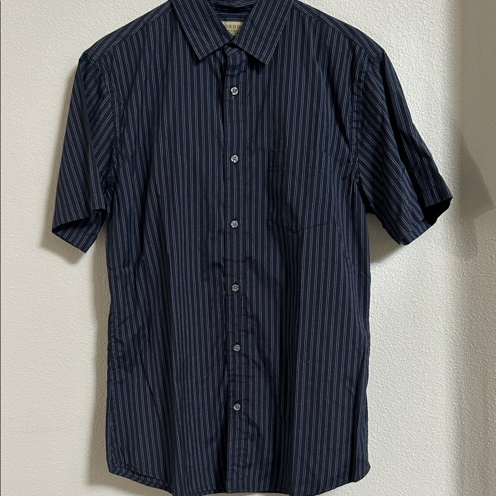 Sonoma Men's Navy Pinstripe Casual Shirt